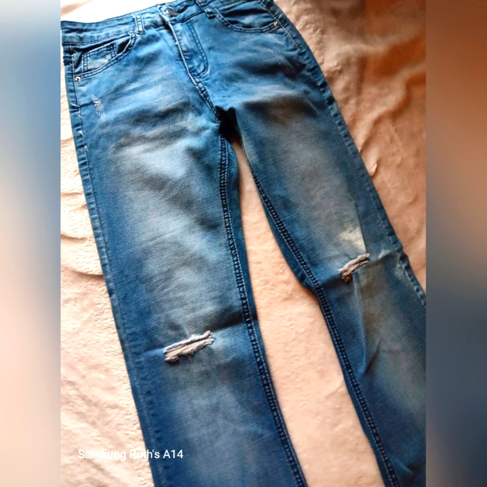 Womens Boot Cut, Blue Jeans, Size S